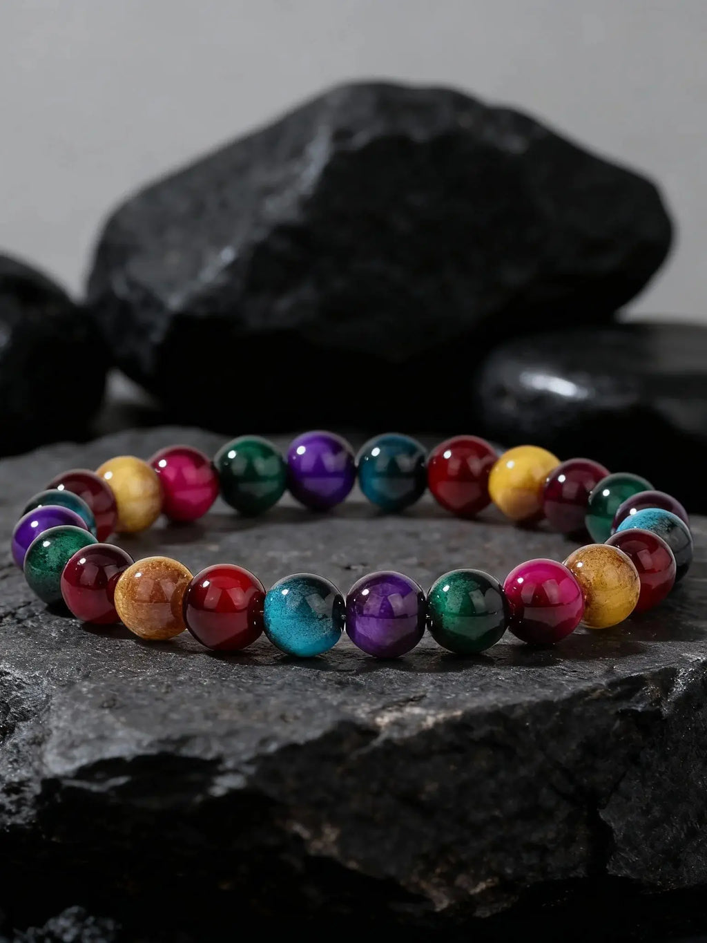 Beaded Bracelet Stack — Multicolour