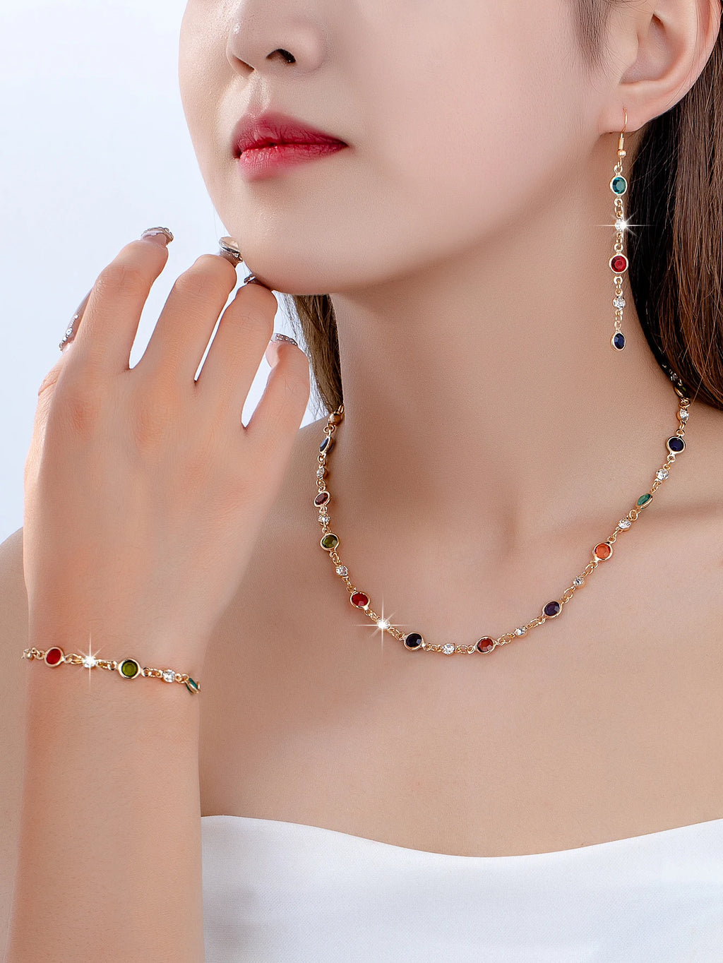 Light Luxury Earring, Bracelet & Necklace Set