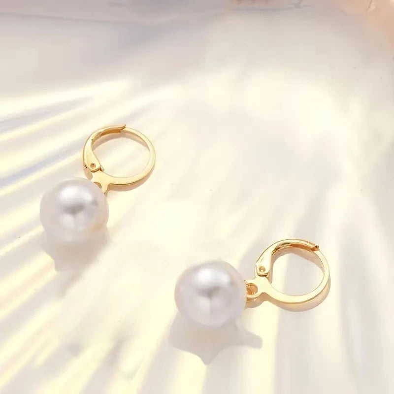 Pearl Round Necklace & Earring Set