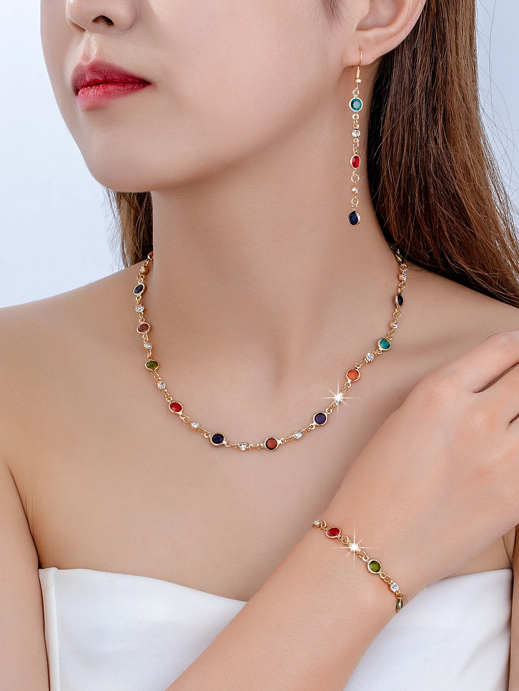 Light Luxury Earring, Bracelet & Necklace Set