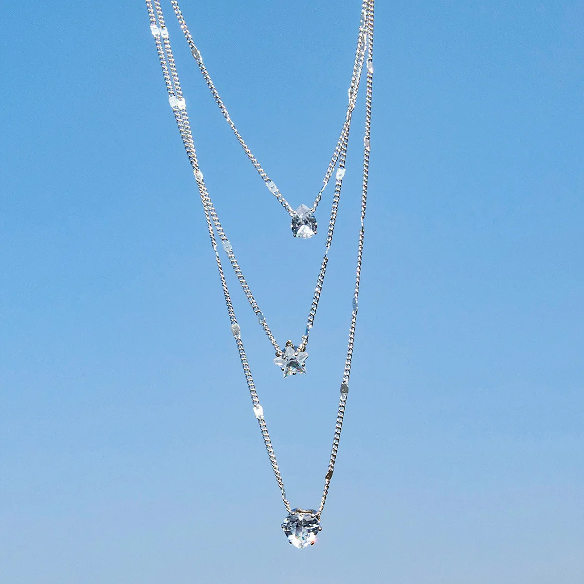 Zircon Multilayer Choker Necklace