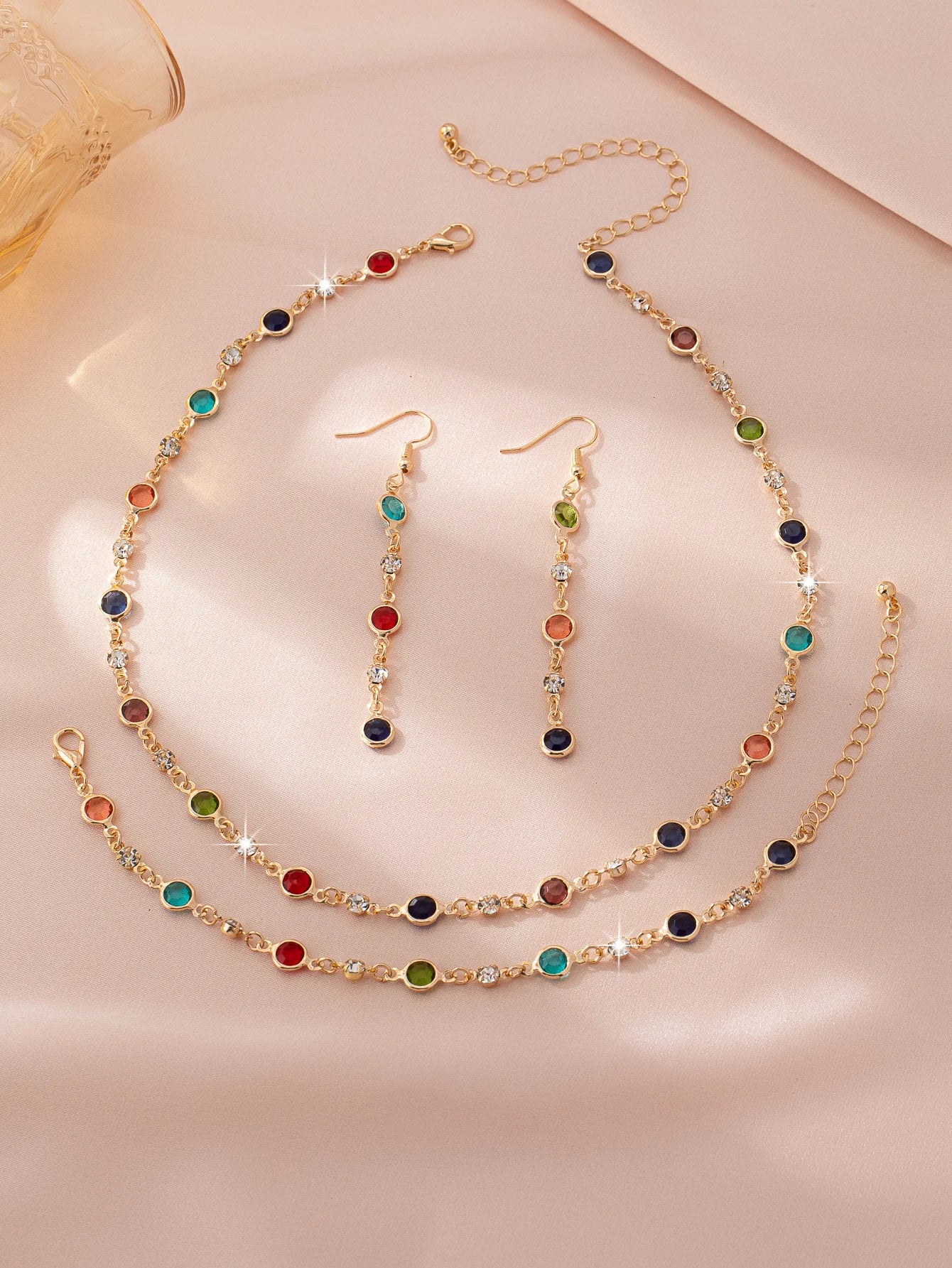 Light Luxury Earring, Bracelet & Necklace Set